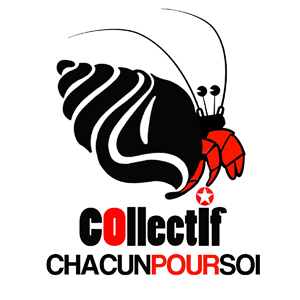 Logo de la Compagnie représentant un Bernard L'hermite, choisi car sa survie personnelle dépend de l'action collective