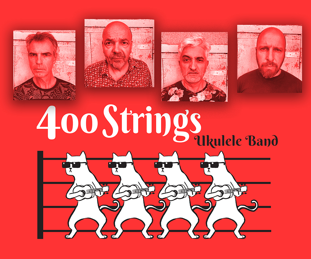 4 musiciens  ukulele