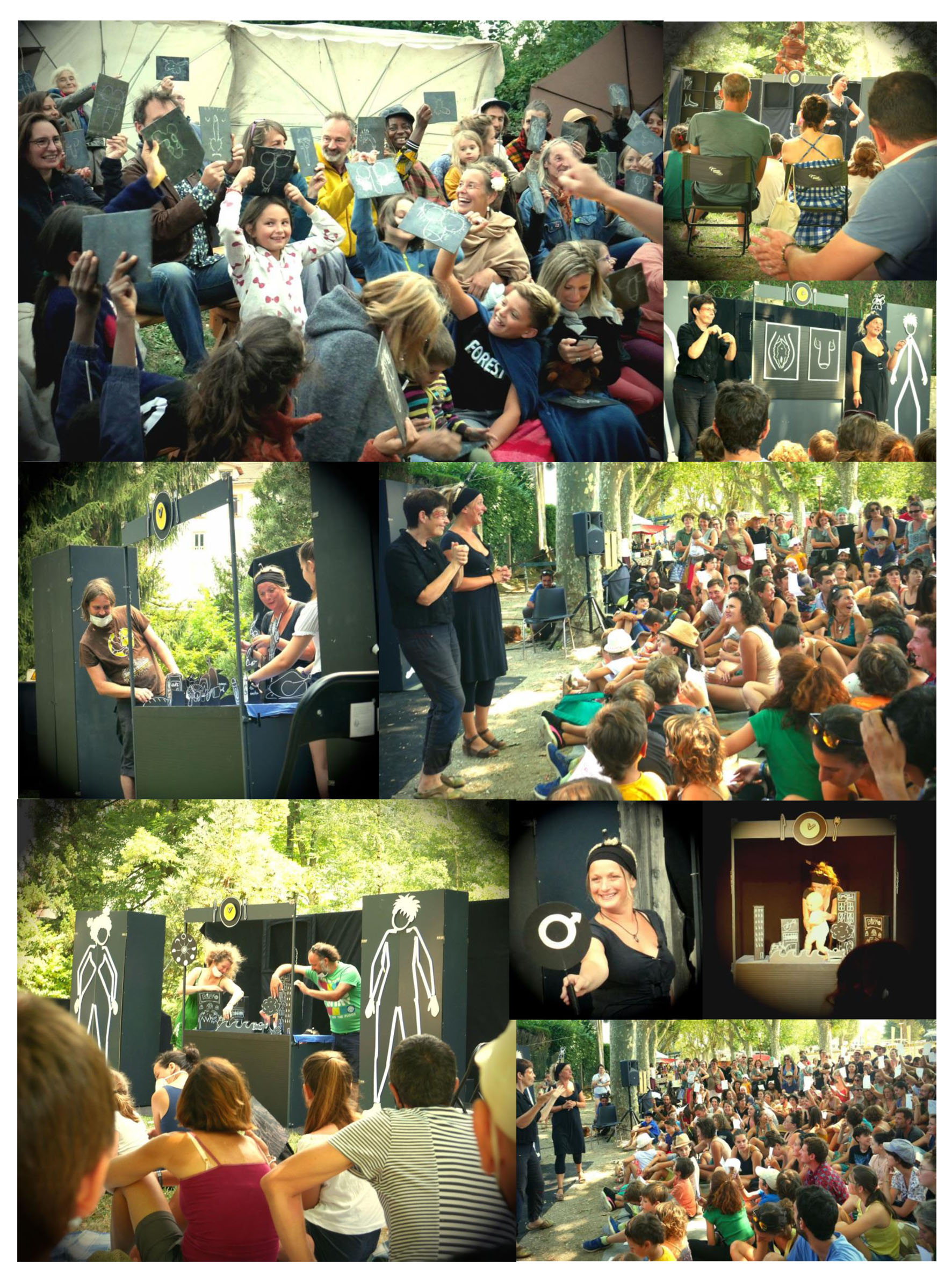 Cie Plan Libre, spectacle 12H12, Mosaique de photos